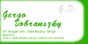 gergo dobranszky business card